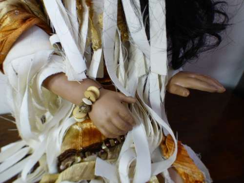 Stunning American Indian porcelain doll, fabulous in a girls room or add to a collection - RS17Sale