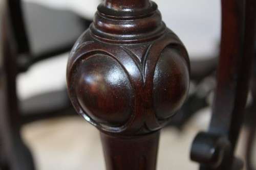 A spectacular antique Rococo "Late Baroque" hand carved Rosewood card/ occasional table