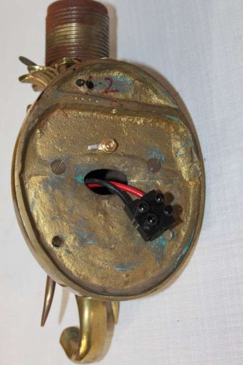 Two absolutely magnificent vintage solid brass "Elephant" lights w/ lovely glass shades - bid/light