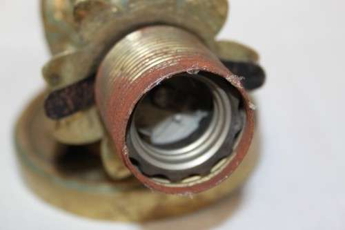 Two absolutely magnificent vintage solid brass "Elephant" lights w/ lovely glass shades - bid/light