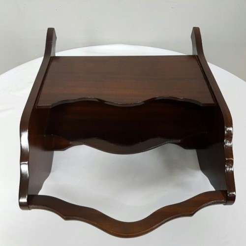 A gorgeous (Large) vintage solidly made magazine stand/ rack with a carry handle in lovely condition