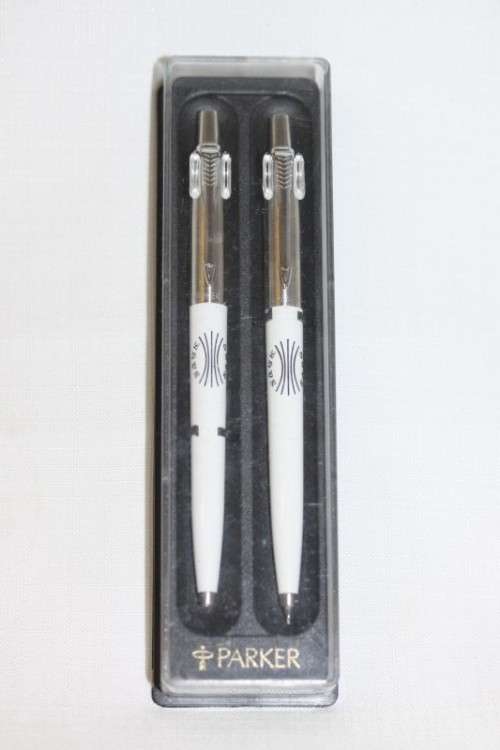 A superb and extremely rare vintage "SABC/ SAUK" (1976 to 1996) boxed Parker pen and pencil set