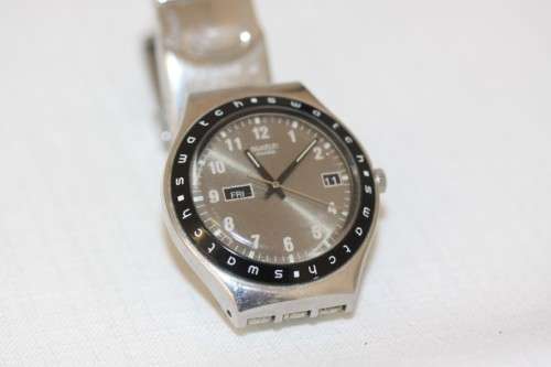 **RS17** A gents Swiss made Swatch "Irony" stainless steel wrist watch in complete working condition