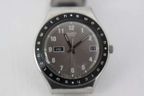 **RS17** A gents Swiss made Swatch "Irony" stainless steel wrist watch in complete working condition