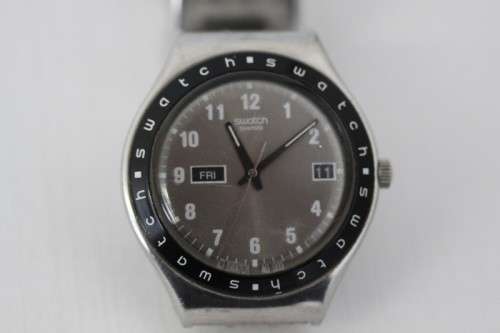 **RS17** A gents Swiss made Swatch "Irony" stainless steel wrist watch in complete working condition