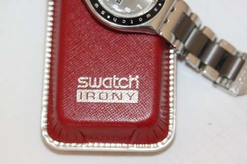 **RS17** A gents Swiss made Swatch "Irony" stainless steel wrist watch in complete working condition