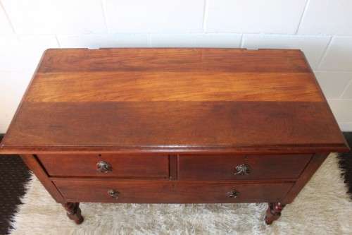 A marvellous solid oak dresser with three good sized drawers and ornate handles