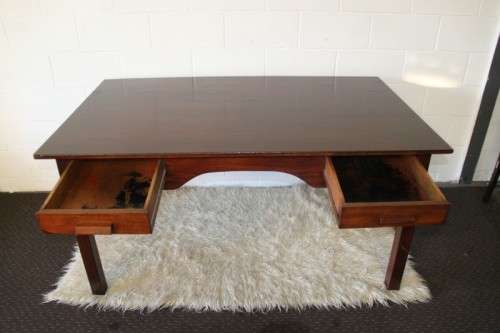 An amazing solid teak large desk with two drawers in great condition, perfect for home study/ office