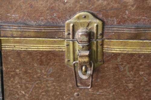 A wonderful large vintage travel/ storage trunk - ideal for extra storage in the house