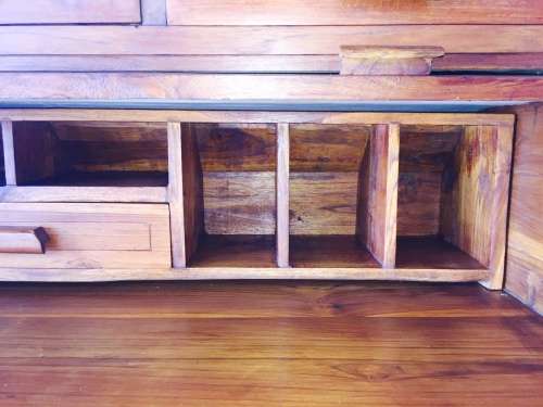 A stunning (large) Indonesian teak roll top writing bureau with loads of drawer space - WOW!