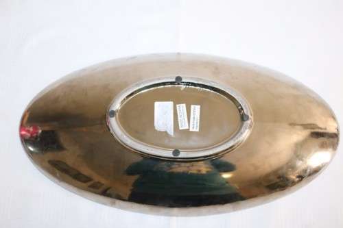 An lovely silver coloured porcelain tray/ cake plate with ornate detailing on it - RS17Sale