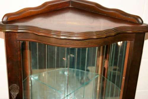 An awesome solid Imbuia ball & claw glass door corner display cabinet in great condition!