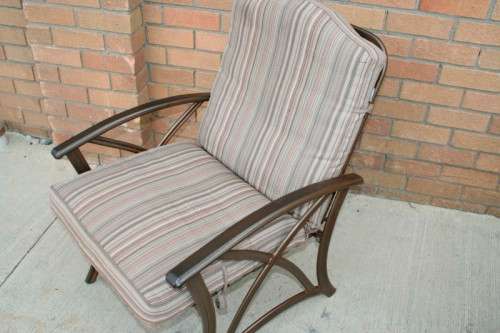An awesome 6-seater "All-weather" wrought iron tiled top patio suite incl 6x large patio armchairs