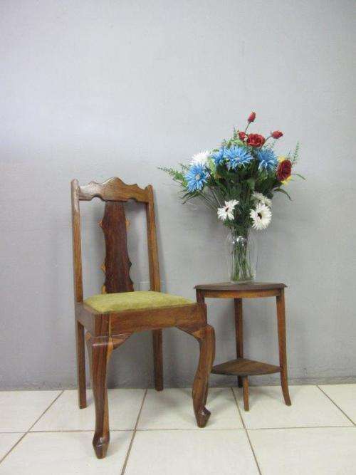 A stunning African blackwood upholstered dining / occasional chair in fantastic condition - RS17Sale