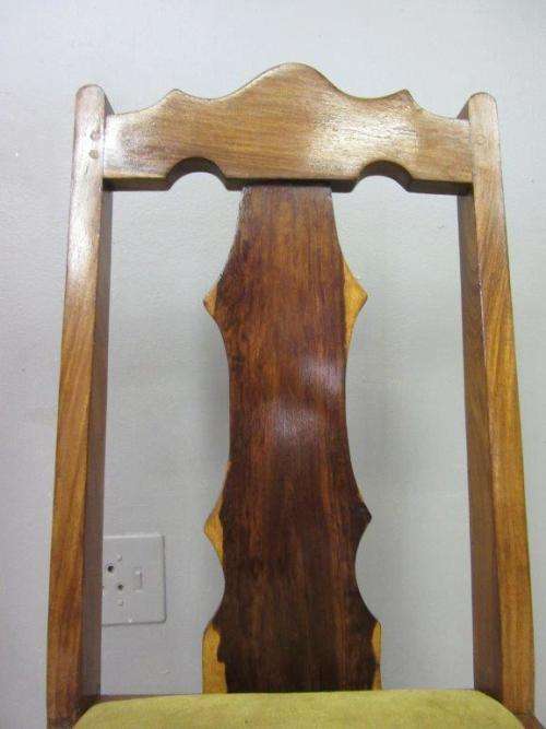 A stunning African blackwood upholstered dining / occasional chair in fantastic condition - RS17Sale