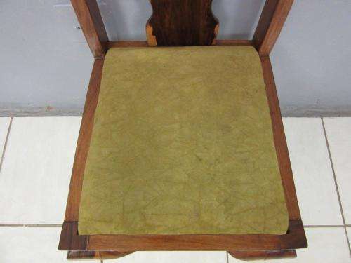 A stunning African blackwood upholstered dining / occasional chair in fantastic condition - RS17Sale