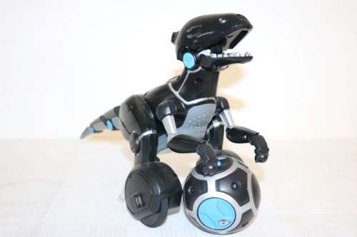 A WowWee MiPosaur intelligent robotic creature that interacts with its invironment