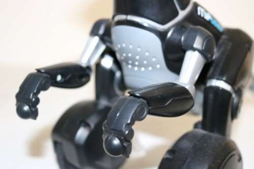 A WowWee MiPosaur intelligent robotic creature that interacts with its invironment