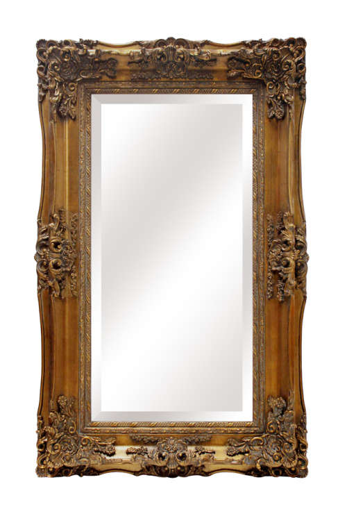 Superbly detailed huge (150cm x 89cm) ornately moulded bevelled glass dressing/ mantle mirror RS17M