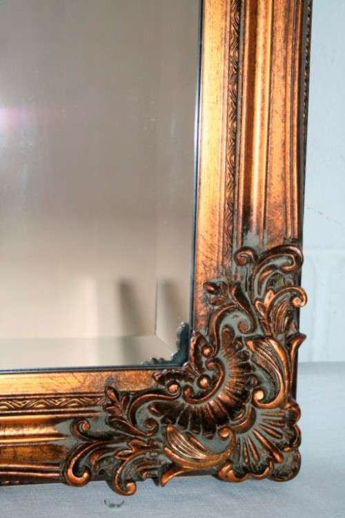Awesome and stylish bevelled glass ornate gold gilded wooden framed wall mirror - RS17M