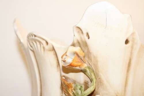 A spectacular large hand painted Italian made Capodimonte porcelain planter bowl