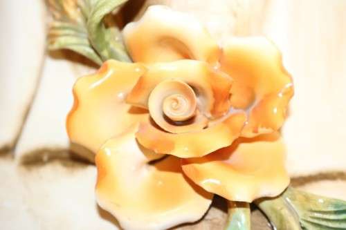 A spectacular large hand painted Italian made Capodimonte porcelain planter bowl