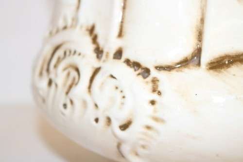 A spectacular large hand painted Italian made Capodimonte porcelain planter bowl