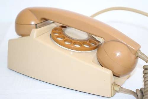 A fabulous vintage bakelite rotary dial telephone - stunning as a vintage display piece!