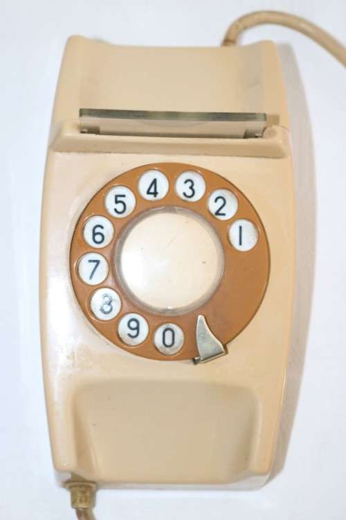 A fabulous vintage bakelite rotary dial telephone - stunning as a vintage display piece!