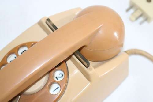 A fabulous vintage bakelite rotary dial telephone - stunning as a vintage display piece!