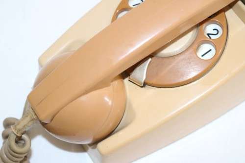 A fabulous vintage bakelite rotary dial telephone - stunning as a vintage display piece!