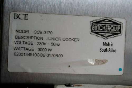 A superb all-stainless steel cased ButcherQuip # CCB0170 170 litre Junior cooker