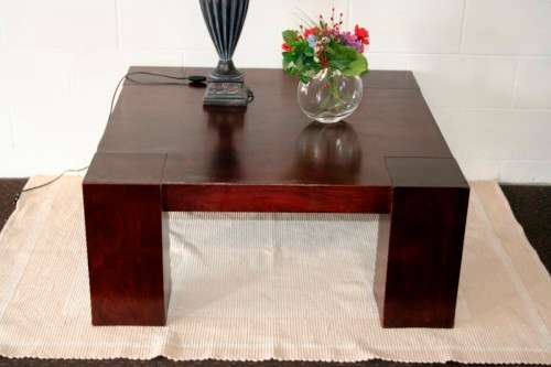 Awesome & substantial square wooden centre/ occasional table w/ clean uncomplicated lines