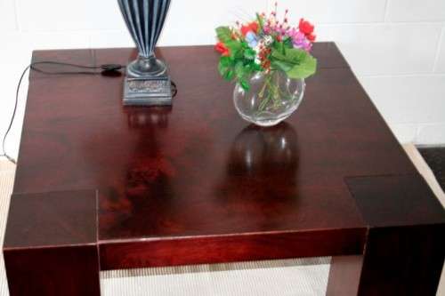 Awesome & substantial square wooden centre/ occasional table w/ clean uncomplicated lines