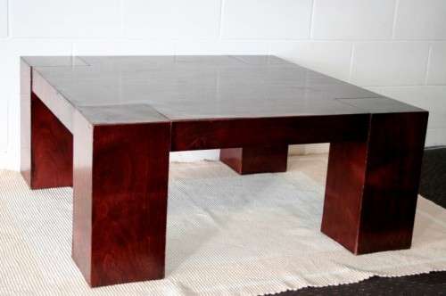 Awesome & substantial square wooden centre/ occasional table w/ clean uncomplicated lines