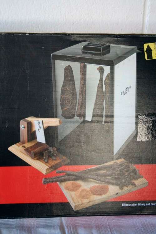 A wonderful Mellerware "Biltong King" home biltong maker in its original box w/ instruction booklet