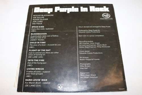 An original Deep Purple "In Rock" (1970) vinyl LP in great condition - RS17Sale