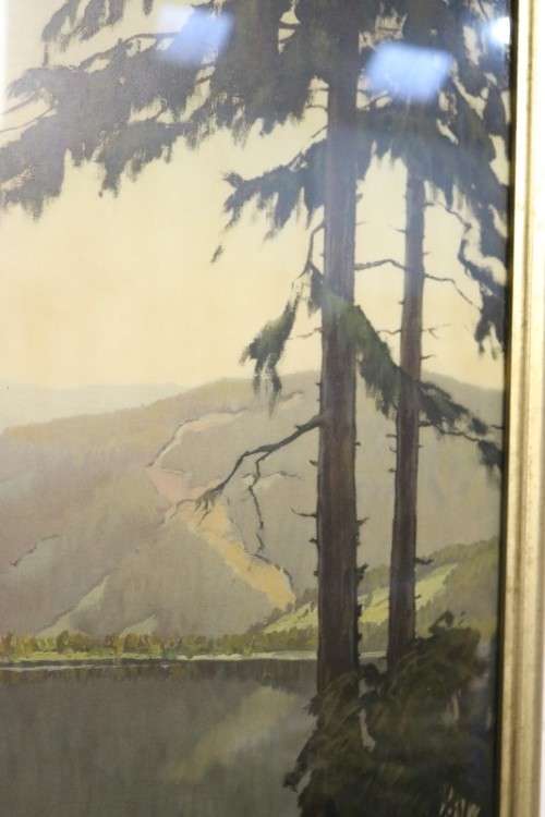 Wonderful large W. Merz painting print of an amazing landscape - perfect for a big wall - RS17Sale