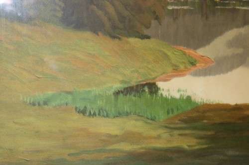 Wonderful large W. Merz painting print of an amazing landscape - perfect for a big wall - RS17Sale