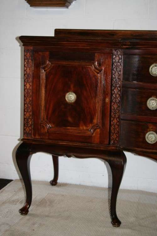 Stunning large vintage buffet/ server w/ three large drawers & ample storage space for dinnerware