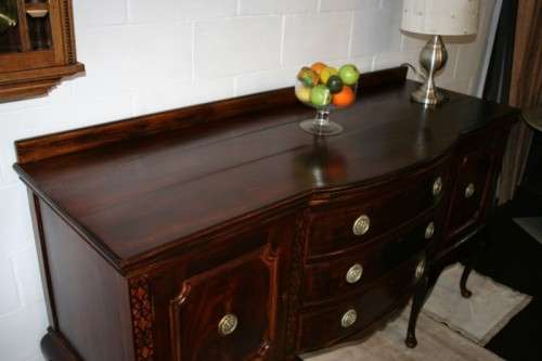 Stunning large vintage buffet/ server w/ three large drawers & ample storage space for dinnerware