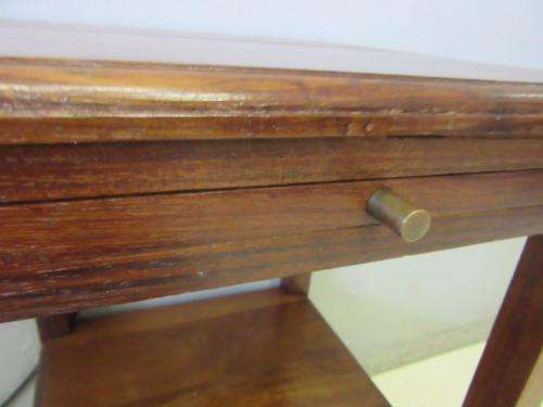 A lovely modern single pedestal/ occasional table with a drawer  in amazing condition - very stylish