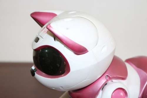 A pink "Tekno Kitty" intelligent robotic toy that interacts with its environment, great gift 4 kids!