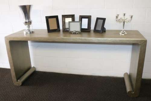 Magnificent XL modern styled solid wooden console/ hallway table w/ a gold paint technique - AAA