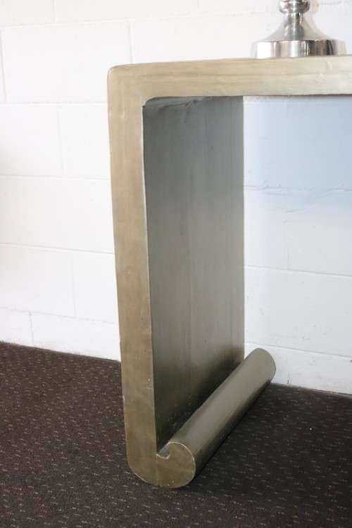 Magnificent XL modern styled solid wooden console/ hallway table w/ a gold paint technique - AAA