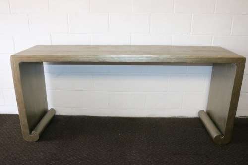 Magnificent XL modern styled solid wooden console/ hallway table w/ a gold paint technique - AAA