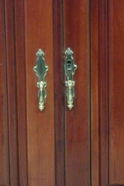 Fantastic and stunningly made double door mahogany cabinets on castors - ideal minibar in guest room