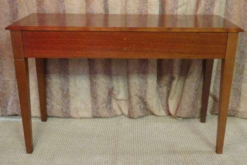 **RS17_Clearance** Awesome & well made quality double-drawer mahogany hallway table w/ brass handles