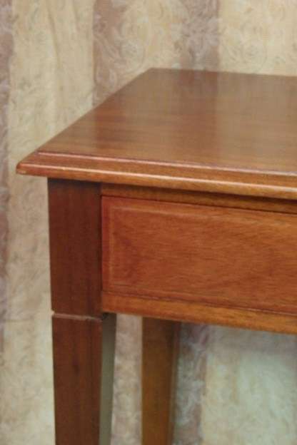 **RS17_Clearance** Awesome & well made quality double-drawer mahogany hallway table w/ brass handles