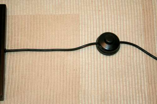 Superb tall mahogany "fluted" standing (floor) lamps with gorgeous large top-quality lampshade